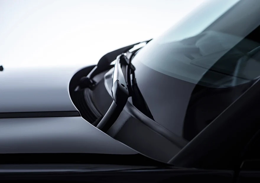 close up of a windshield